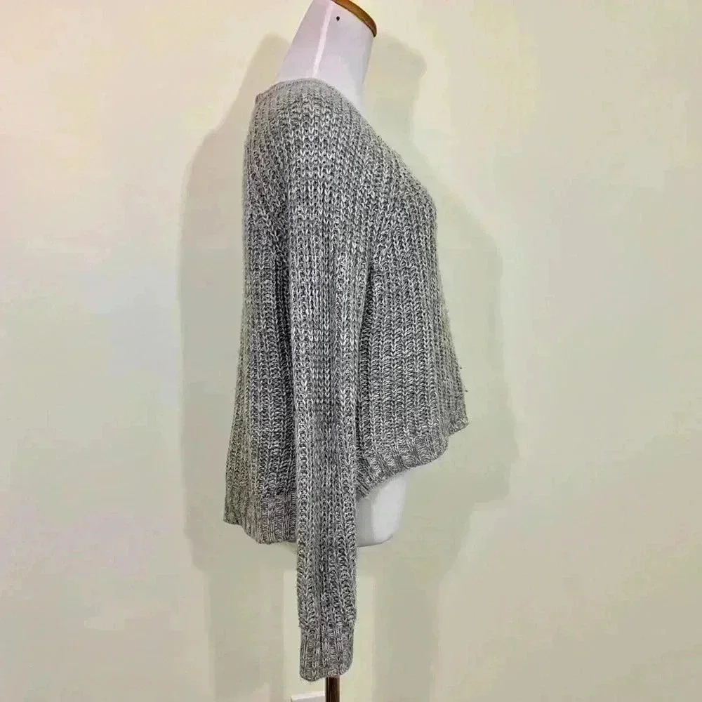 Garage grey knit hi low sweater